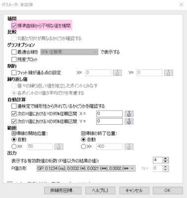 GraphPad Prism日本語アドオン_標準曲線から補間